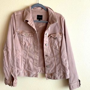 Pink jean Jacket size L